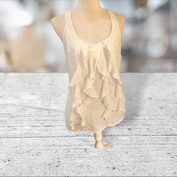 Attention white lined dressy tank size S - Picture 8 of 10